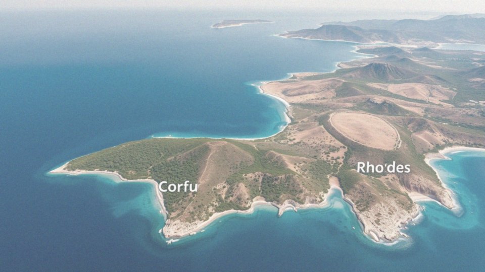 Gdzie znajdują się Korfu i Rodos?