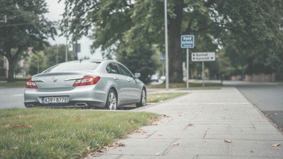 Jakie kary obowiązują za parkowanie na chodniku lub trawniku?