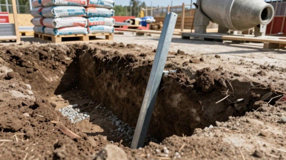 Jak głęboko osadzić słupki pod ogrodzenie z blachy?