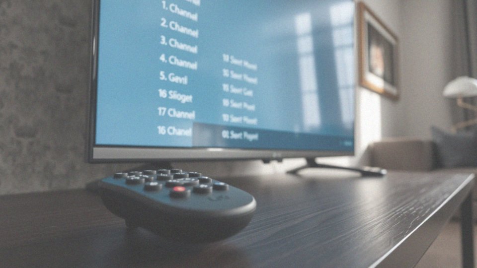 Jakie opcje zawiera menu telewizora dotyczące kanałów?