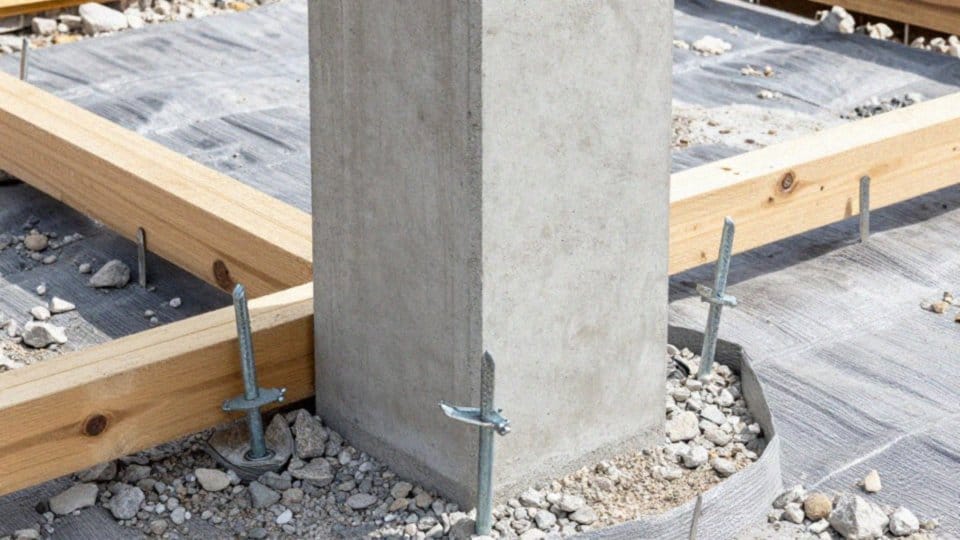 Jak mocować legary do słupków betonowych?